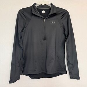 Under Armour Women's Half Zip‎ Black Pullover Size M Athleisure Hiking Yoga Golf